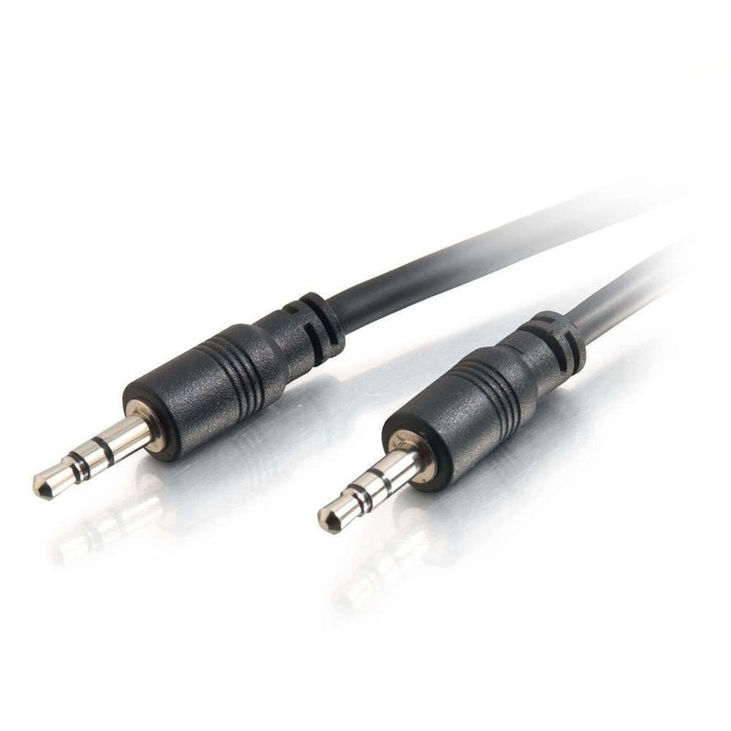 C2G Legrand 3.5MM Stereo Audio Cables, 3.5MM Male to Male Cord, Black Audio Cable with In-Wall, CMG-Rated Jacket, 50 Foot 3.5MM Audio Cable, 1 Count, C2G 40109 - Image 1